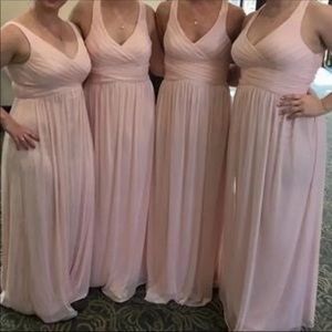 David’s bridal pink bridesmaid dress